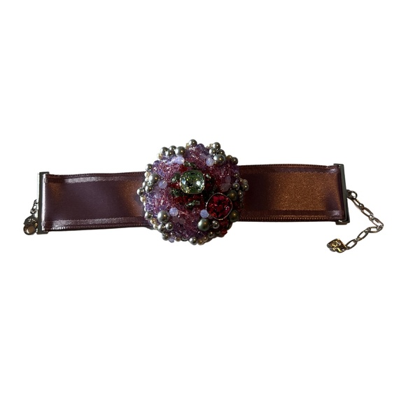 Swarovski Silk Ribbon Crystal Bracelet - Picture 7 of 11